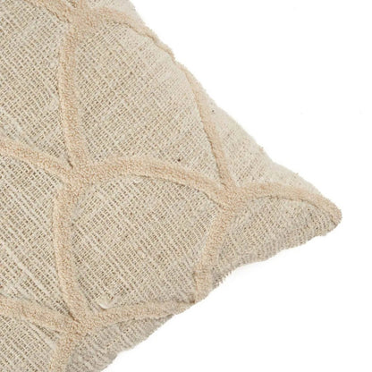 Handgemachter Kissenbezug aus Baumwolle 50×50 cm - natur