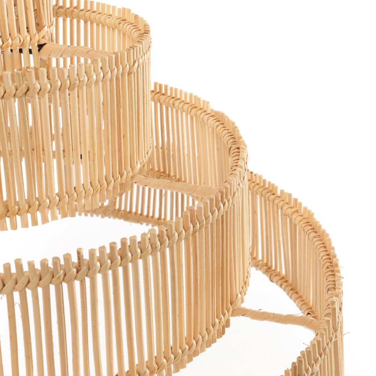 Rattan pendellampe skærm 51 cm – flettet i lag naturfarve