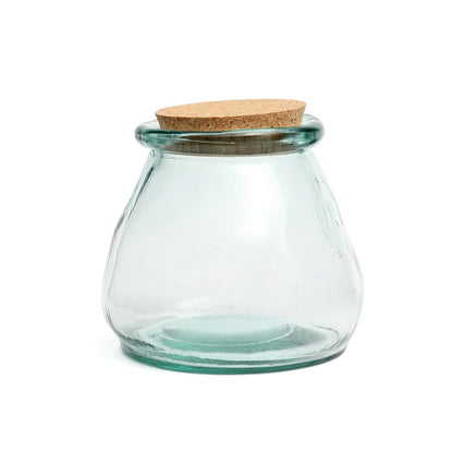 Glasgefäß 15×15 cm – blau, schlicht, hergestellt in Spanien