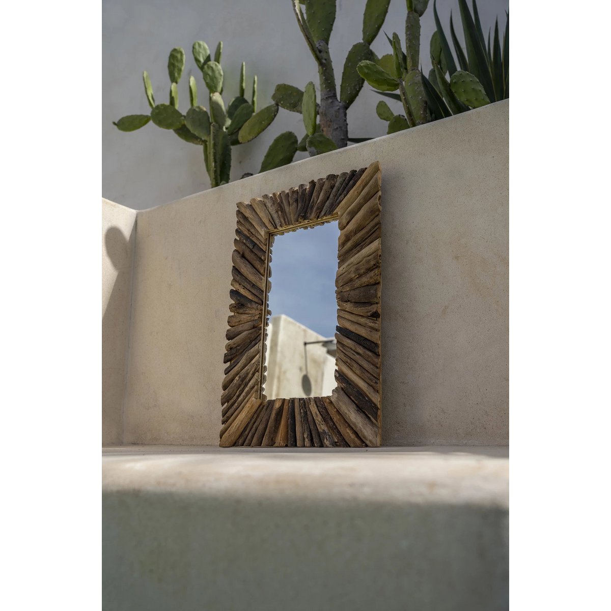 Driftwood framed mirror, natural - M