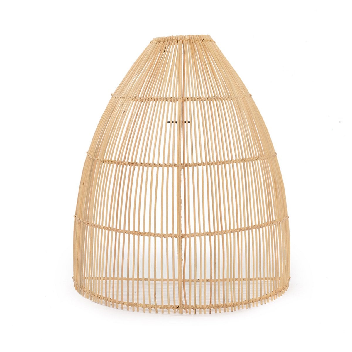 Rattan wall shade, 55 cm - beige semi-conical dome