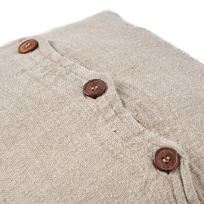 Linen cushion cover, natural - 50×50 cm