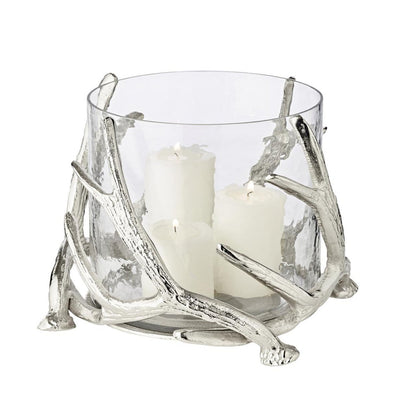 Aluminum lantern Kingston, 25 cm - antler motif