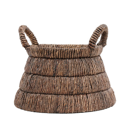Palmblatt Rundkorb 42 × 33 cm - natur