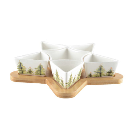 Ceramic aperitif cups, set of 6 – fir tree form
