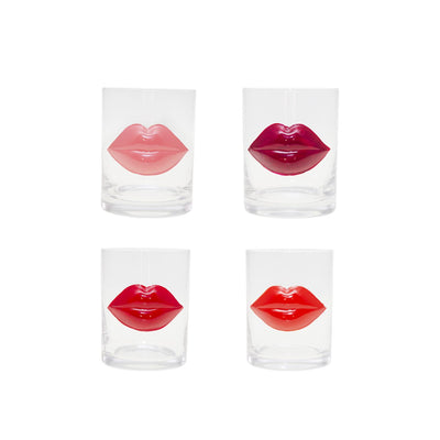Glass water glasses, transparent - Set of 4