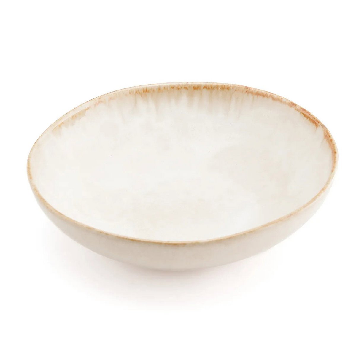 White stoneware pasta plate 22 × 4.5 cm - made in Portugal