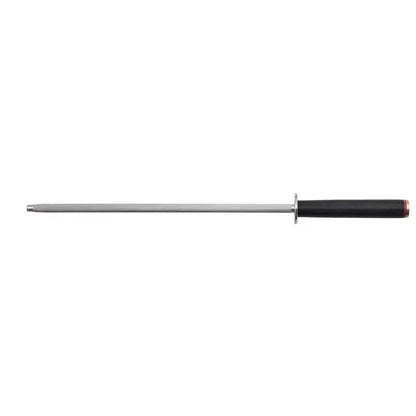Honing steel 30 cm with pakkawood handle and angle guide