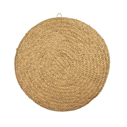 Grass wall circle with cowrie shells, round, 42 cm - Caribe