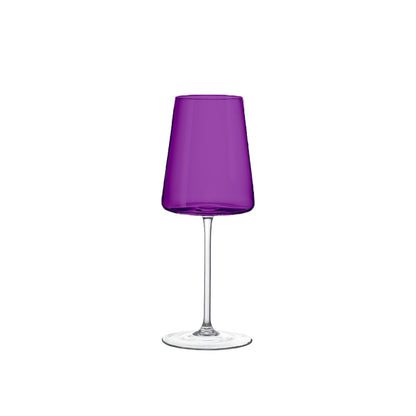 Wine glasses, coloured - set of 6, 400 ml