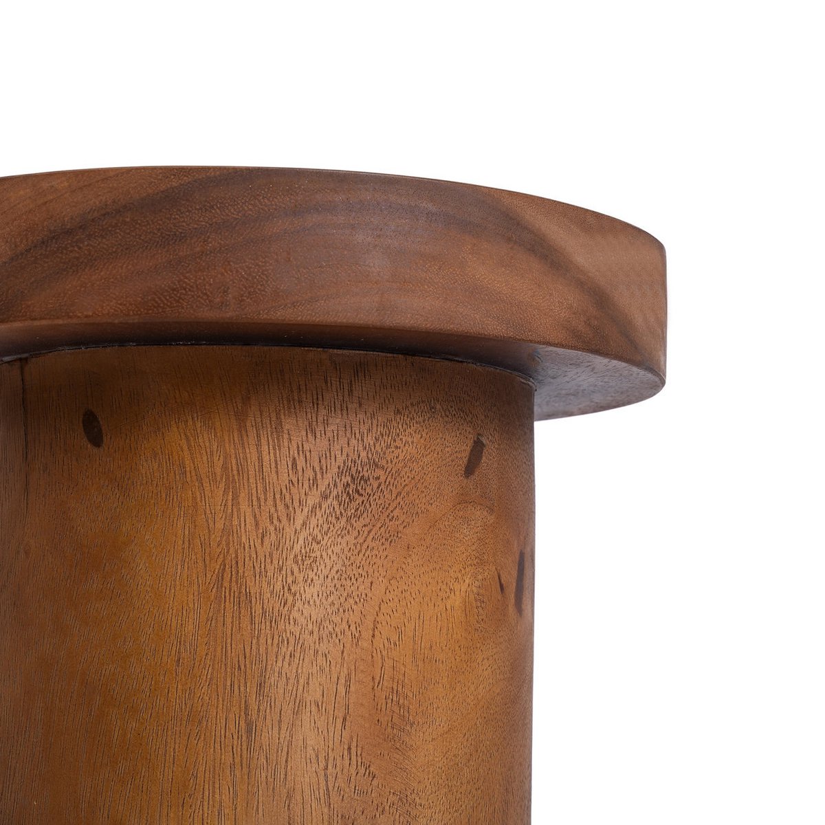 Teak wood side table, single form - Natural