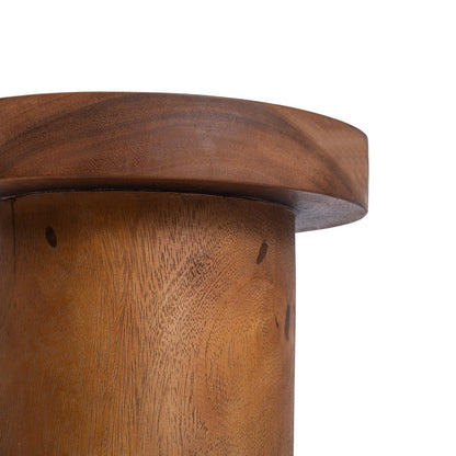 Teak wood side table, single form - Natural