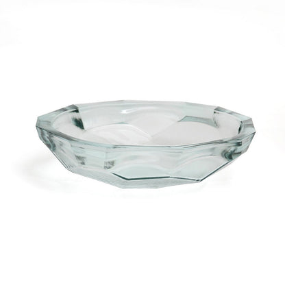 Blaue Glasschale Origami groß 34 cm - hergestellt in Spanien