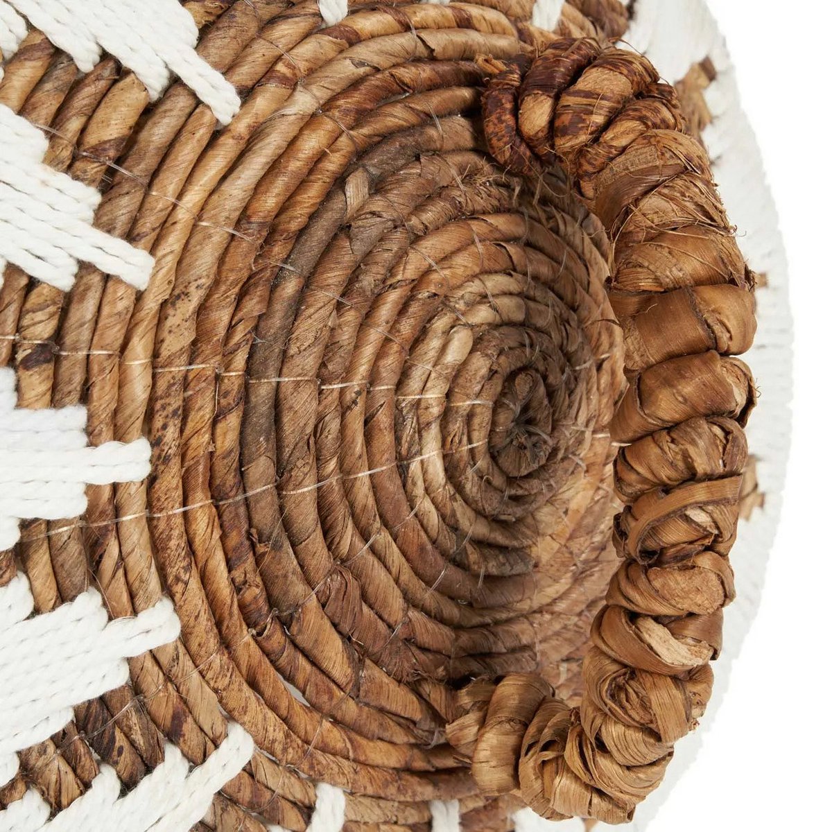 Palm leaf storage basket 44 × 47 cm - natural white