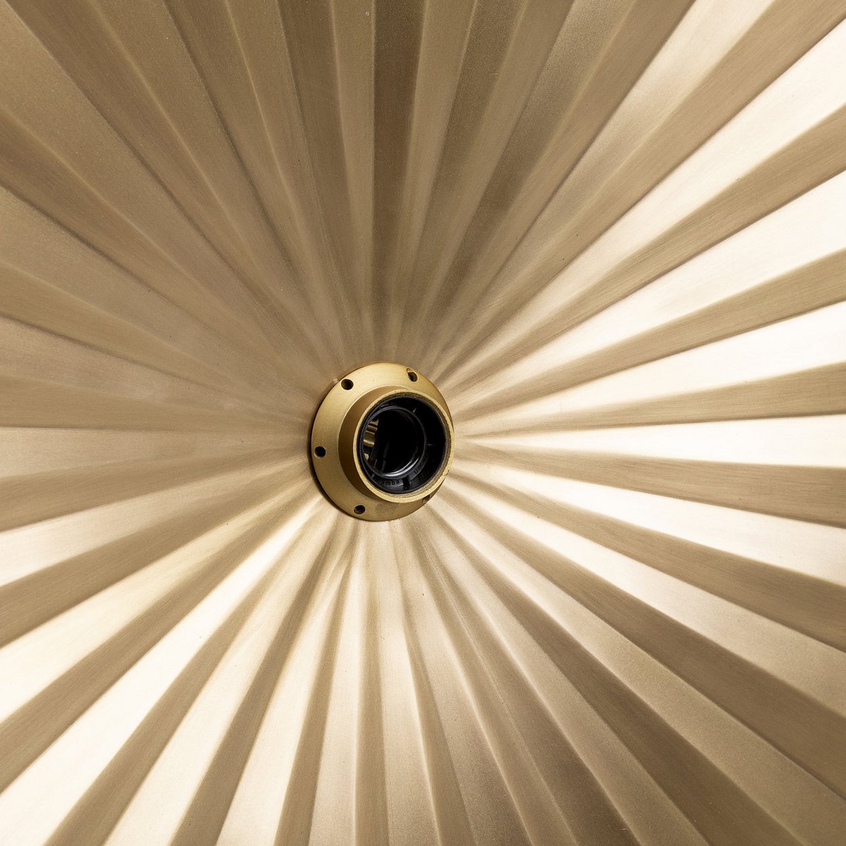 Iron wall lamp, medium - brass folded form