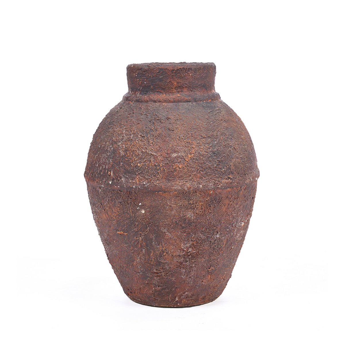 Terracotta amphora vase, medium - burgundy