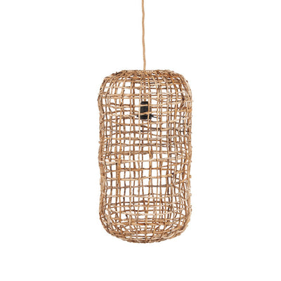 Palmblatt-Pendelleuchte 30 × 57 cm - handgeflochten in Indonesien