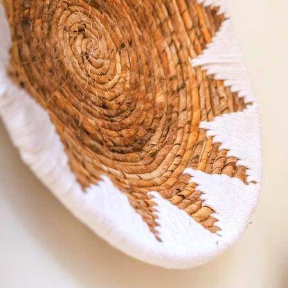 Banana fibre wall basket ADARI Ø 30 cm – star pattern