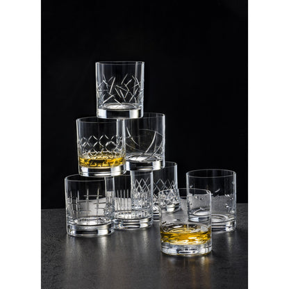 Whisky glasses, set of 6 - crystalline, 280 ml