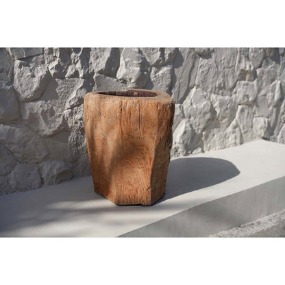 Wood candle trunk, handmade - Natural