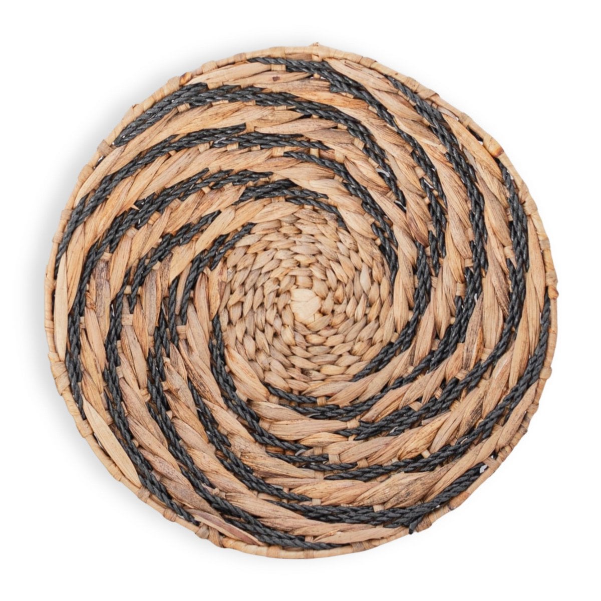Seagrass wall basket Bandung 40 cm – graphic pattern