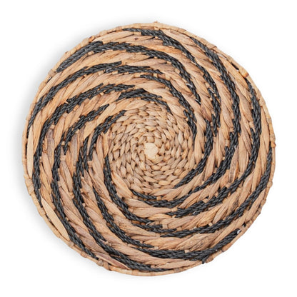 Seagrass wall basket Bandung 40 cm – graphic pattern