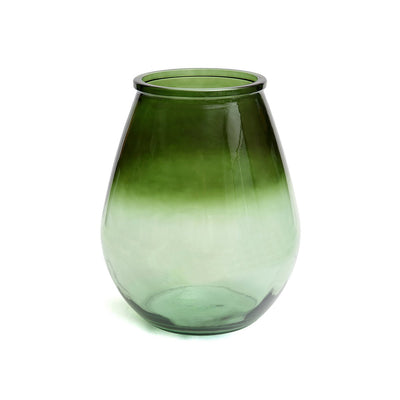 Recycled glass vase, medium - green, large