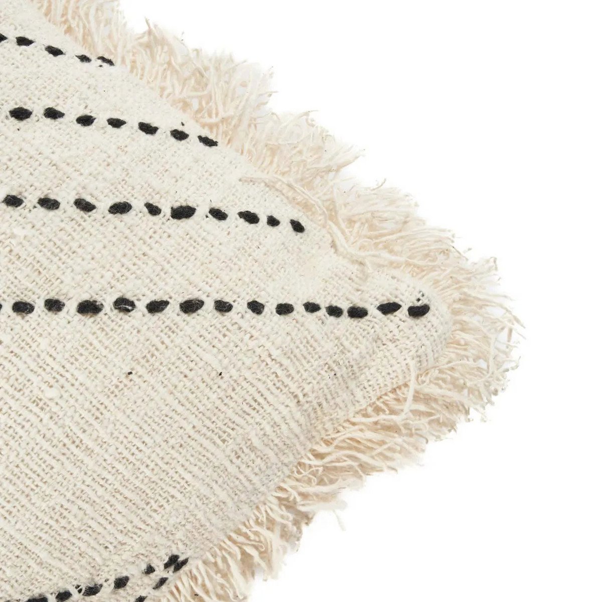 Cotton cushion cover 50×50 cm – natural black tribal, Indonesia