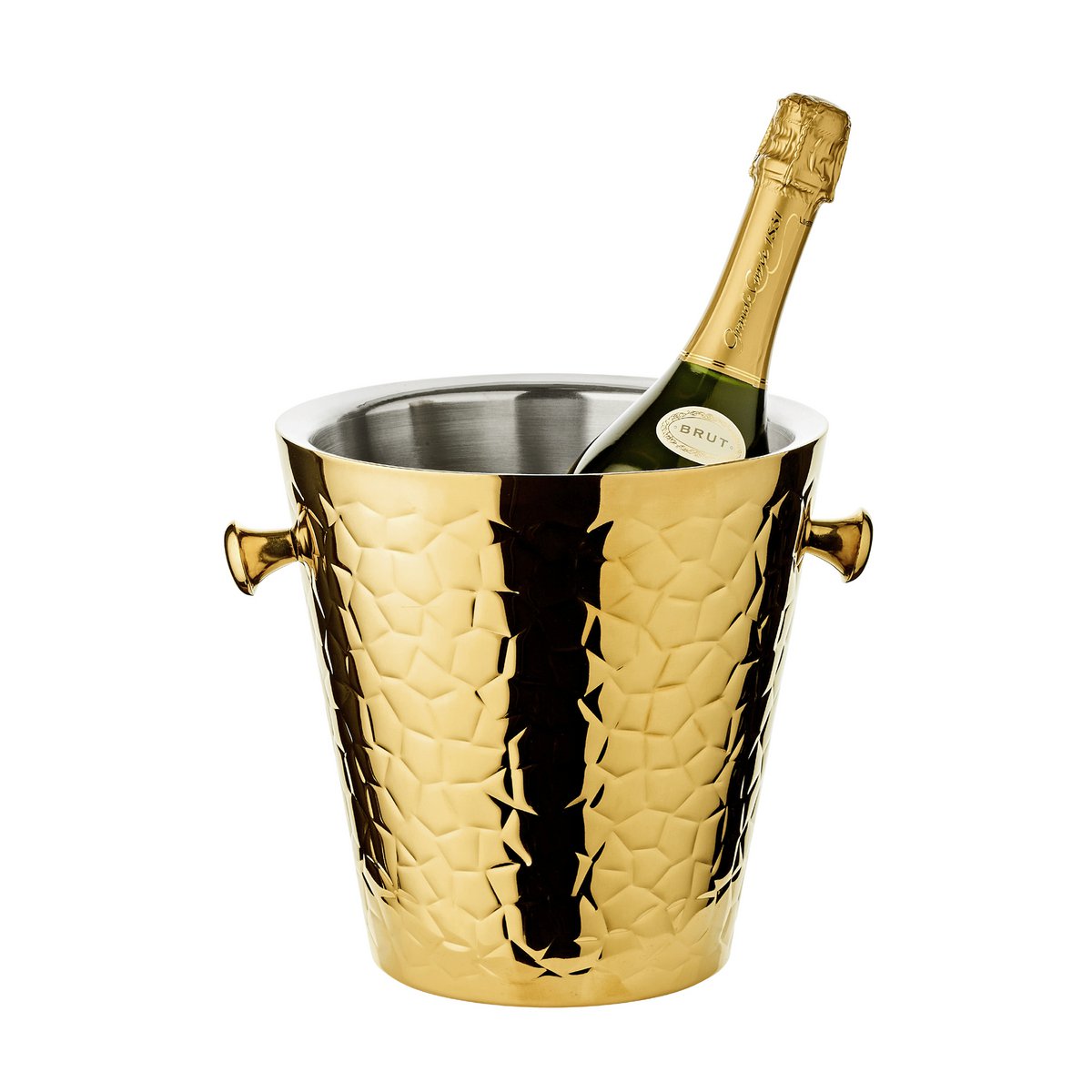 Champagne cooler with stand, metal finish - 86 cm tall