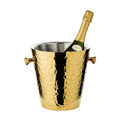 Champagne cooler with stand, metal finish - 86 cm tall