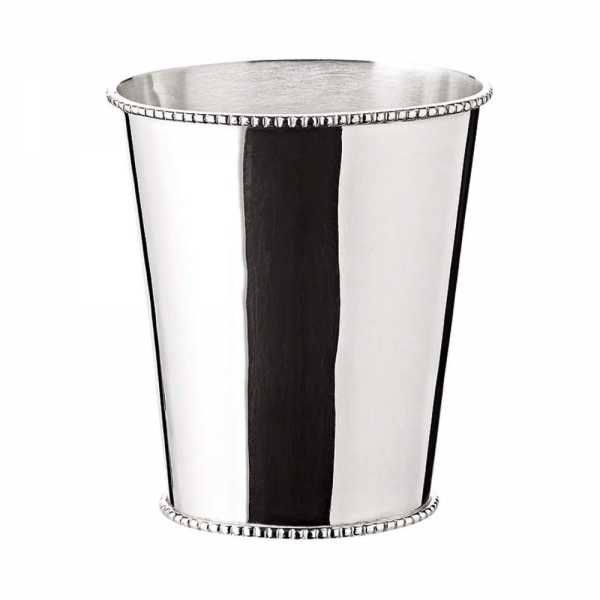Glasvase Perla 16 cm, Messing- und Silberakzente