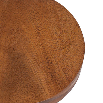 Teak wood side table, single form - Natural