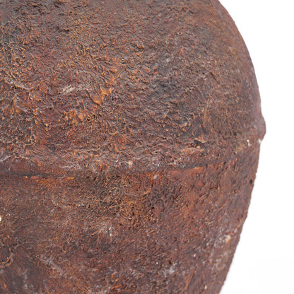 Terracotta amphora vase, medium - burgundy