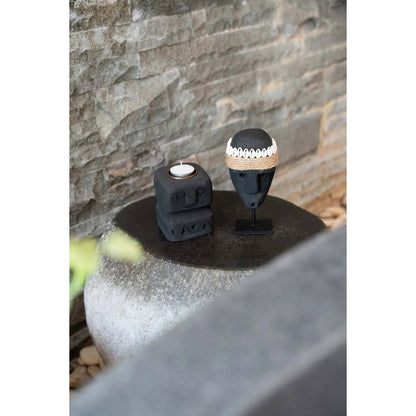 Hand-carved stone sculpture - Sumba, black