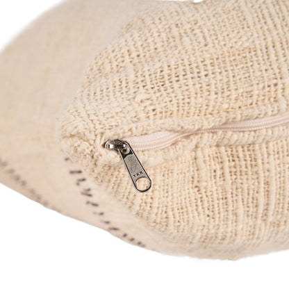 Cotton cushion cover 50×70 – cream, stitched detail