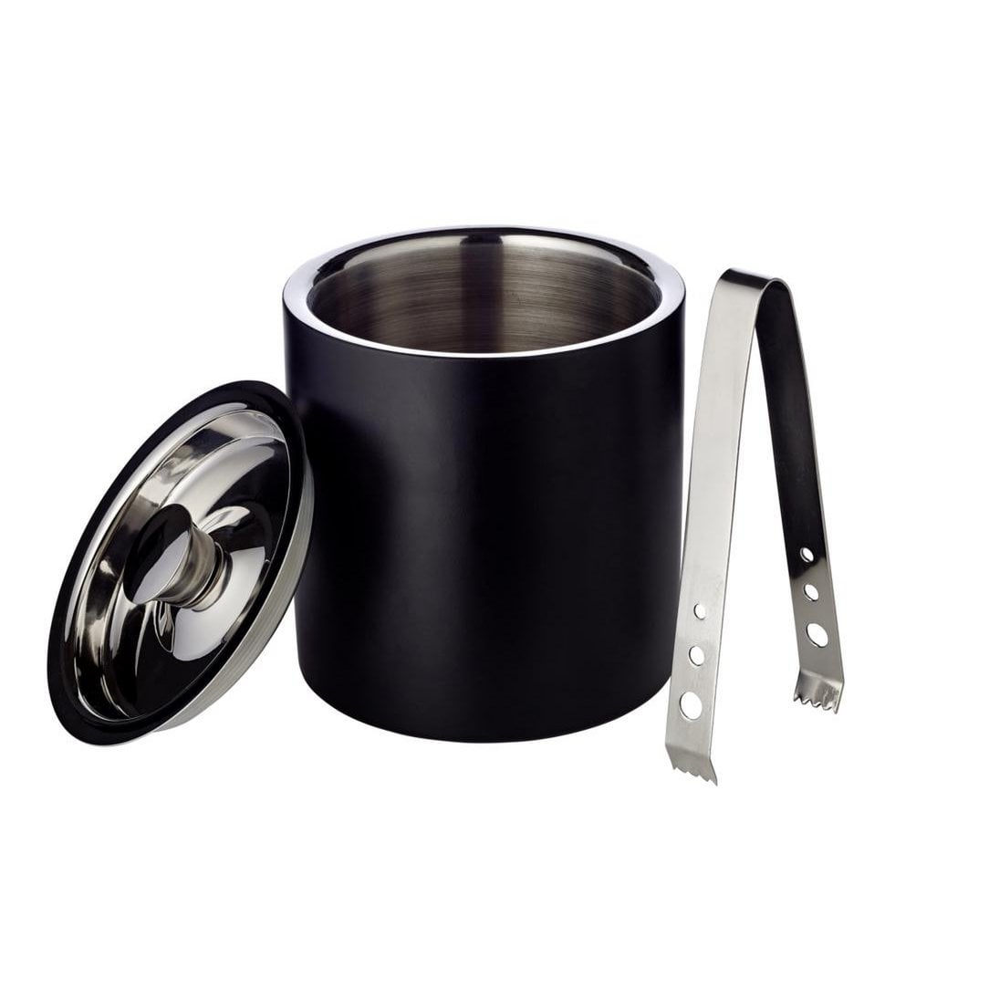 Stainless steel ice bucket Pearl, 16 cm - with lid and pliers