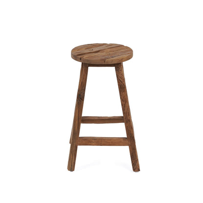 Wood bar stool 39×70 cm - natural brown, made in Indonesia