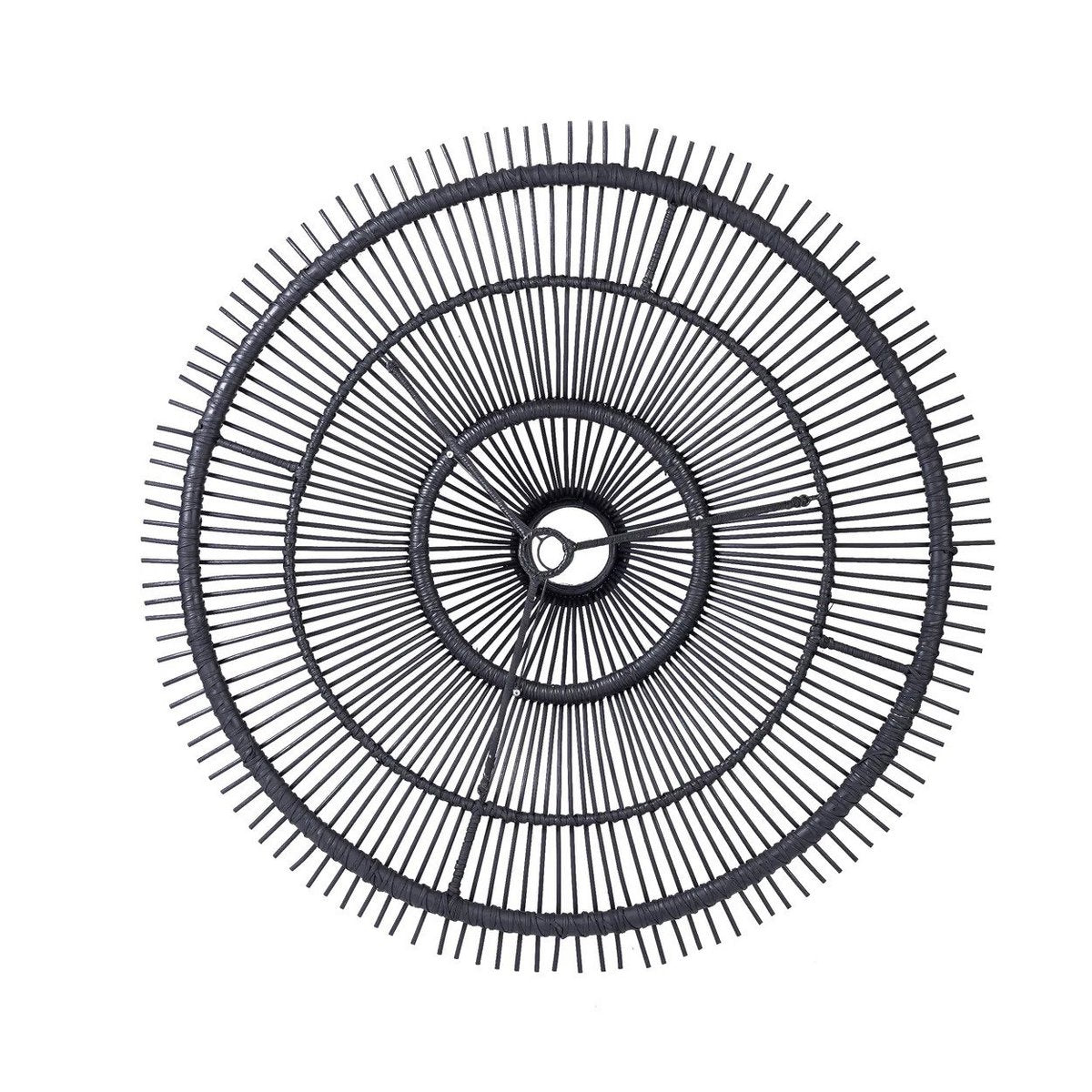 Deckenleuchte Black Rattan Sky XL - offen gewebter Schirm