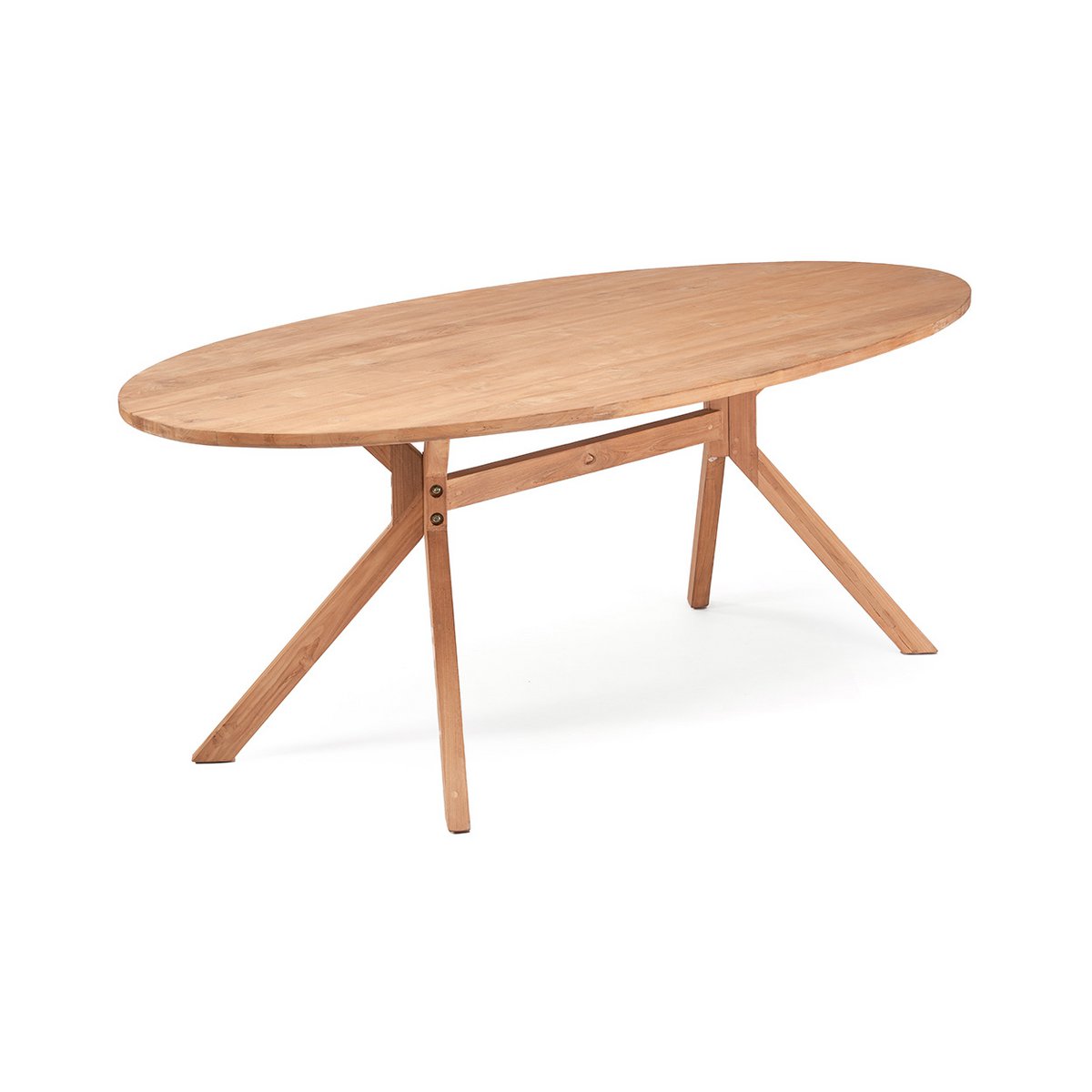 Teak dining table, oval, 225 cm - handmade