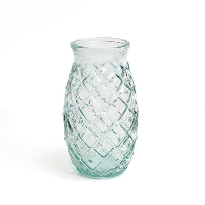 Blaues Longdrinkglas, 17 cm groß – hergestellt in Spanien