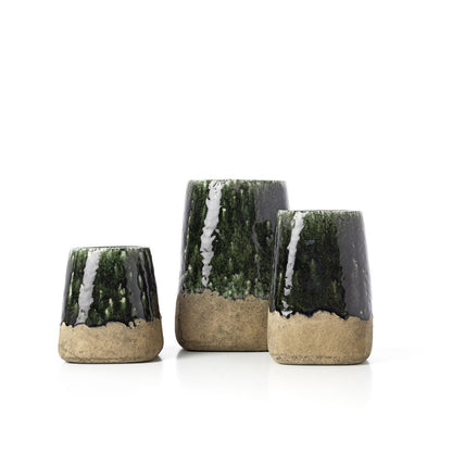 Moss Conical krukke - Concrete Green - M