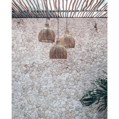 Rattan Pendelleuchte 50 cm – Hummerfalle, beige, nur Schirm