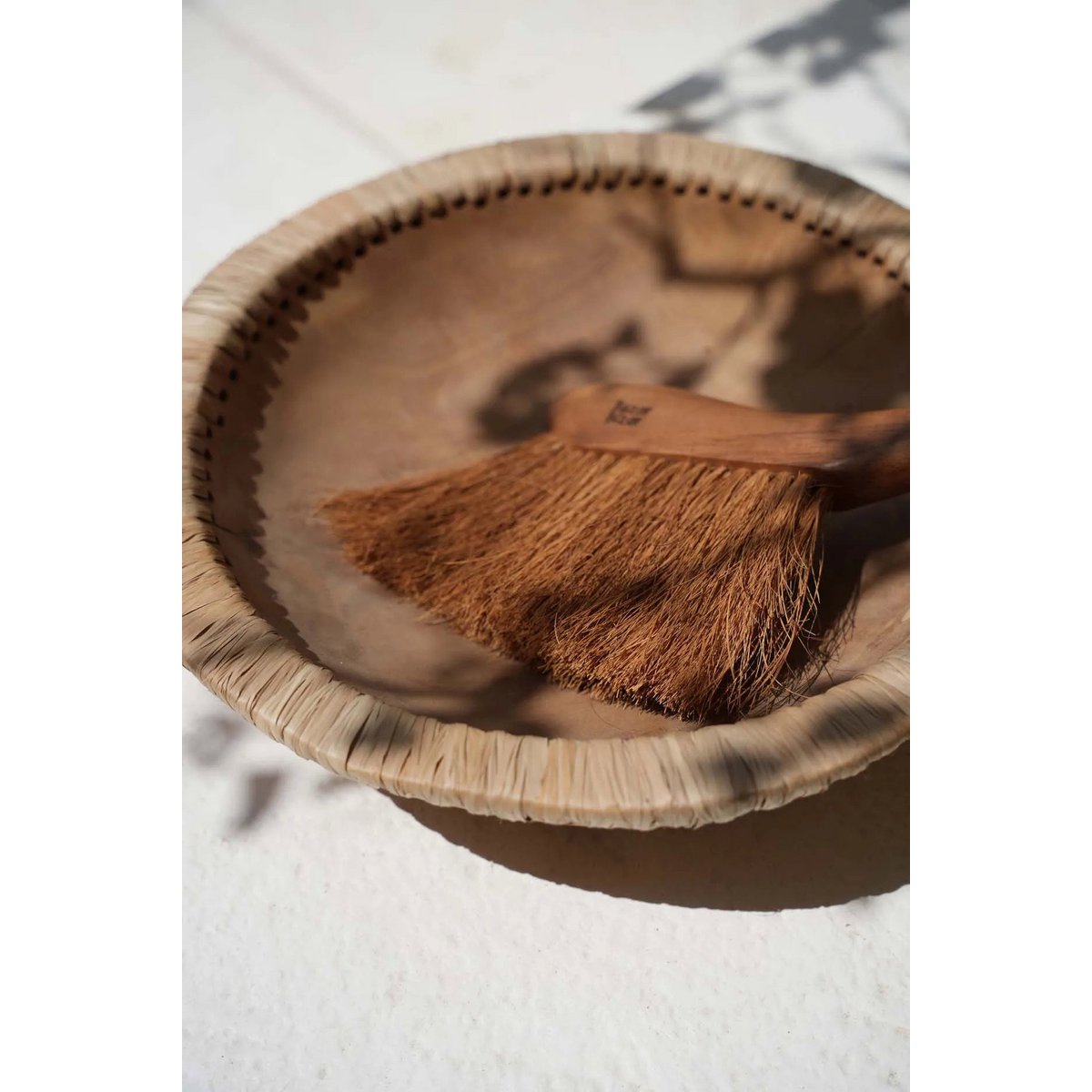Holzservierschale 30 cm Durchmesser – natur, groß