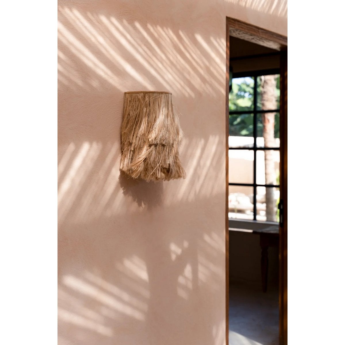 Vægudsmykning i glas 20×35 cm – natur, lille