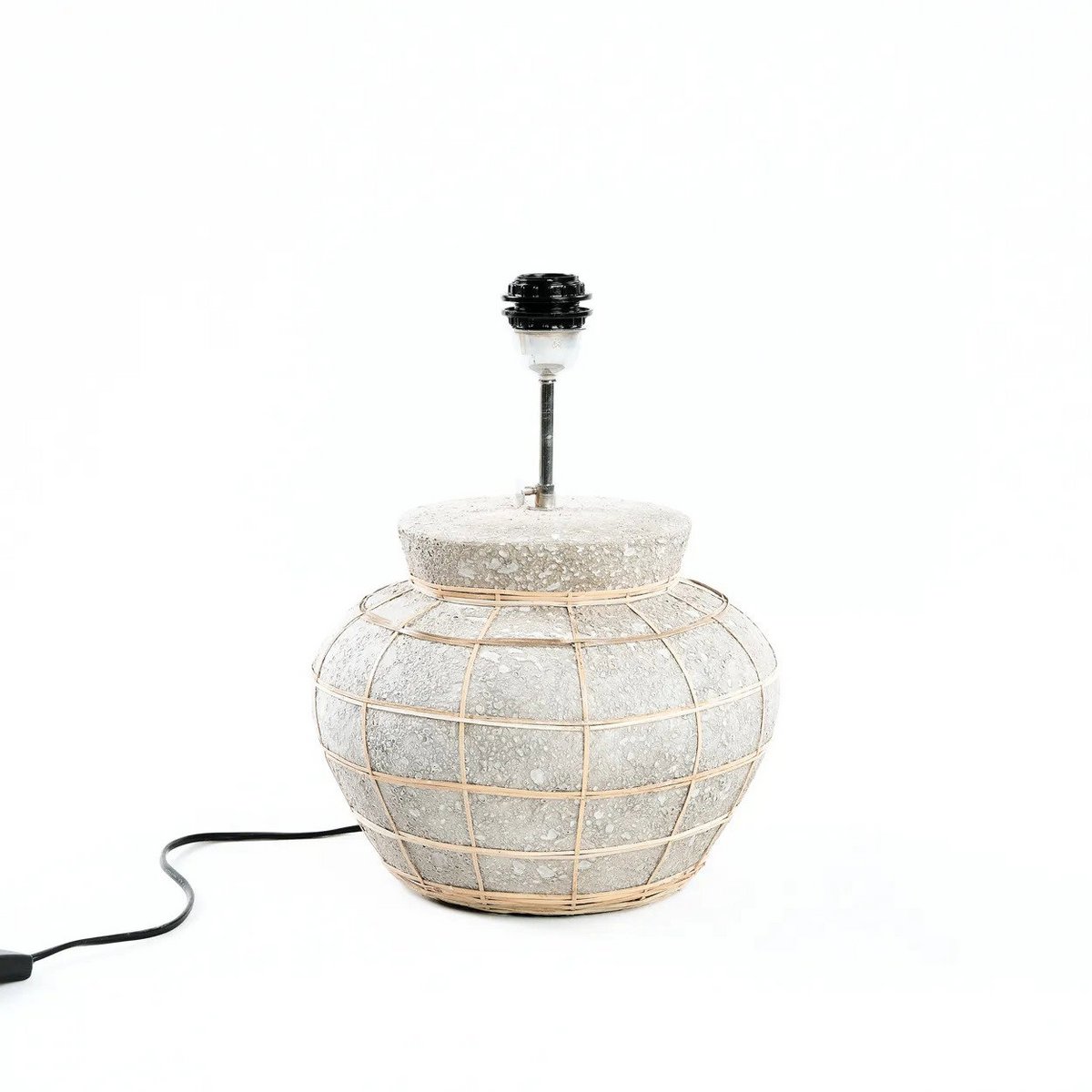 Terracotta table lamp with concrete finish - 48 cm