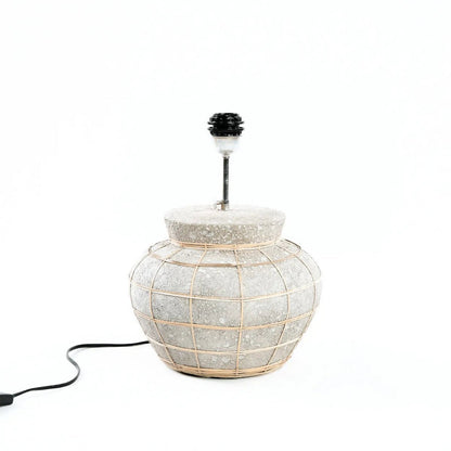 Terracotta table lamp with concrete finish - 48 cm