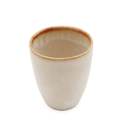 Stoneware handleless cup, medium - Portuguese
