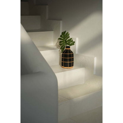 Terracotta vase black natural 13 × 24 cm – tall, Indonesia