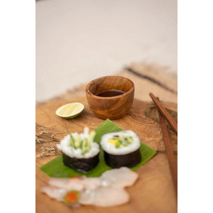 Wood salt cup 6 cm - teak root, Indonesia