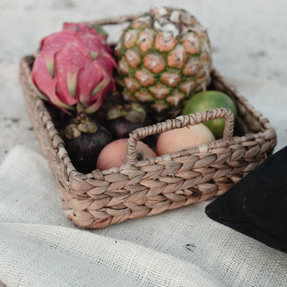 Water hyacinth tray BESAKIH - natural brown